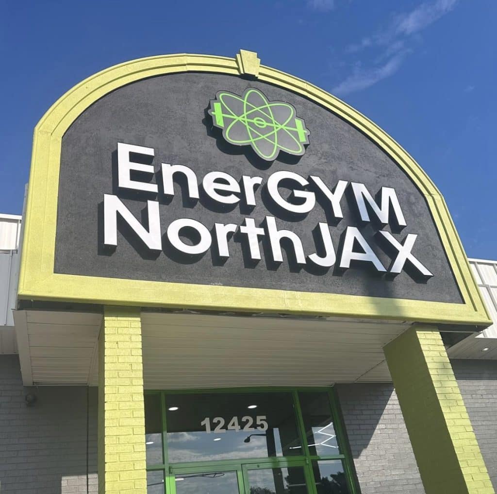 EnerGym North Jax entrance - maximizing accountability with the implementation of the 24-hour gym access control system.