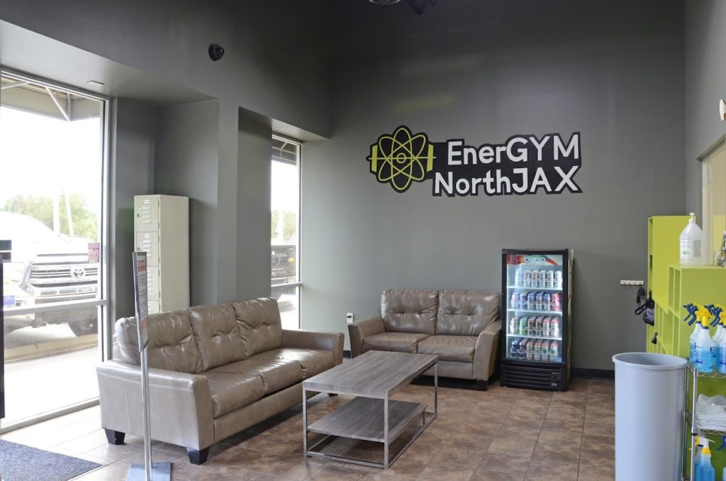 EnerGym North Jax lobby - using BUZOPS for personalized gym solutions.