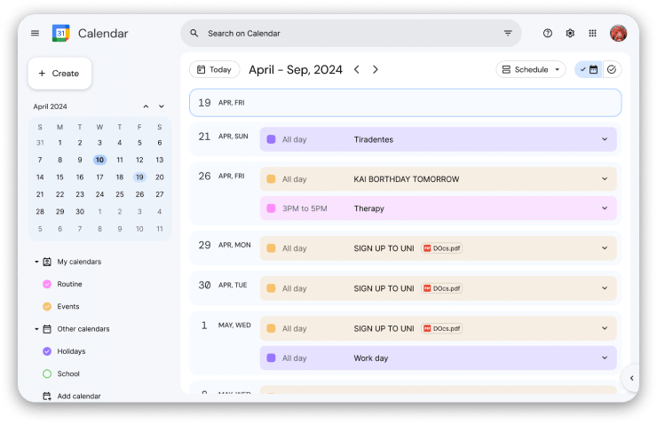 CRM Calendar