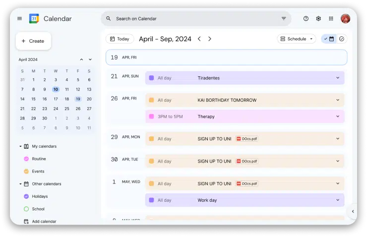 CRM Calendar