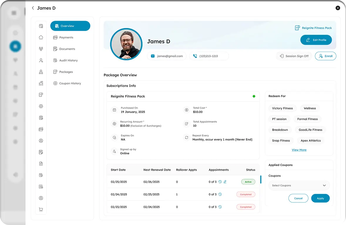 Buzops Gym Management software PT Packages
